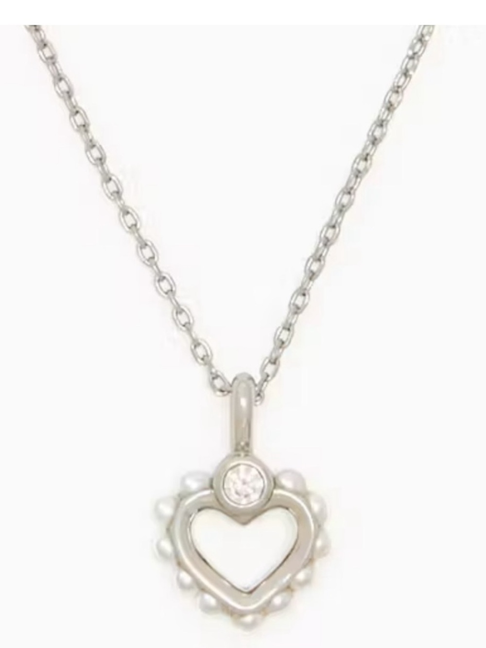 Kate Spade Shining Spade Mini Pendant Necklace in silver NWT